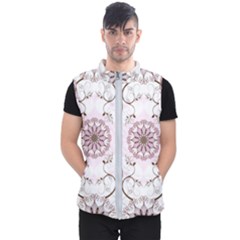 Floral Flora Flower Seamless Pattern Men s Puffer Vest