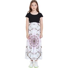 Floral Flora Flower Seamless Pattern Kids  Flared Maxi Skirt by Bedest