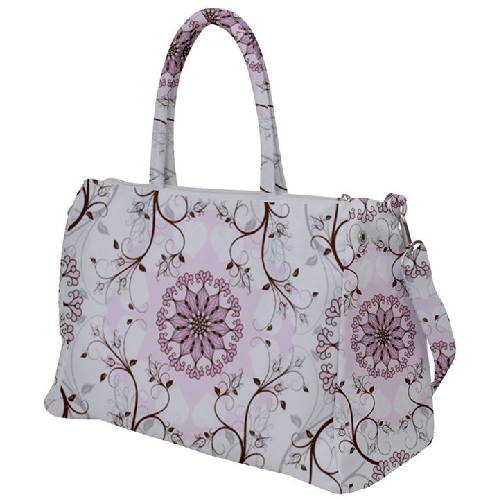 Floral Flora Flower Seamless Pattern Duffel Travel Bag