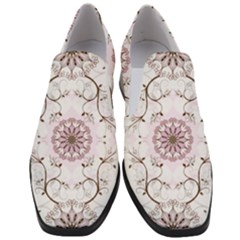 Floral Flora Flower Seamless Pattern Women Slip On Heel Loafers