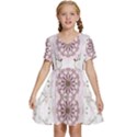 Floral Flora Flower Seamless Pattern Kids  Short Sleeve Tiered Mini Dress View1