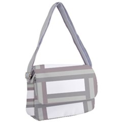 Minimal Mixed Abstract Lines Print Copia Courier Bag by dflcprintsclothing