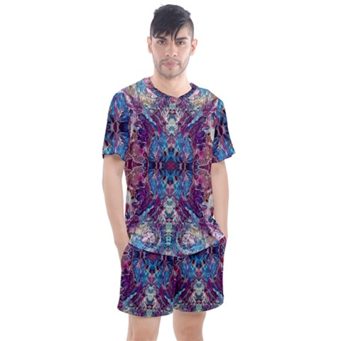 Abstract Symmetry Men s Mesh T-shirt And Shorts Set by kaleidomarblingart