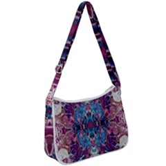 Abstract Symmetry Zip Up Shoulder Bag by kaleidomarblingart