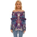 Abstract symmetry Off Shoulder Chiffon Pocket Shirt View1