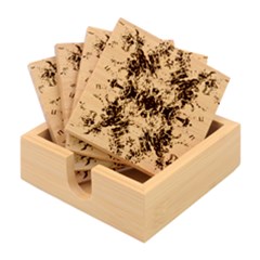 Abstract Symmetry Bamboo Coaster Set