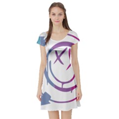 Blink 182 Logo Short Sleeve Skater Dress by avitendut