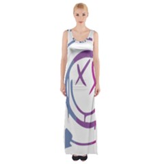 Blink 182 Logo Thigh Split Maxi Dress by avitendut