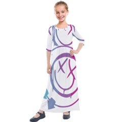 Blink 182 Logo Kids  Quarter Sleeve Maxi Dress by avitendut