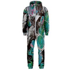 Marbling Mono Blend  Hooded Jumpsuit (men)