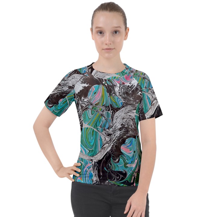 Marbling Mono Blend  Women s Sport Raglan T-Shirt