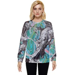 Marbling Mono Blend  Hidden Pocket Sweatshirt