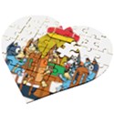 Bluey Wooden Puzzle Heart View2