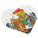 Bluey Wooden Puzzle Heart View3