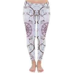 Floral Flora Flower Seamless Pattern Classic Winter Leggings