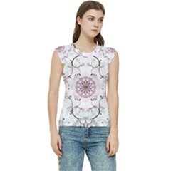 Floral Flora Flower Seamless Pattern Women s Raglan Cap Sleeve T-shirt