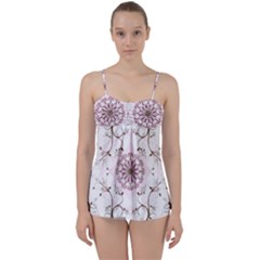 Floral Flora Flower Seamless Pattern Babydoll Tankini Top