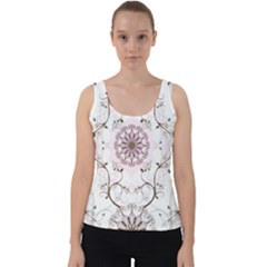 Floral Flora Flower Seamless Pattern Velvet Tank Top by Bedest