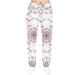 Floral Flora Flower Seamless Pattern Women Velvet Drawstring Pants