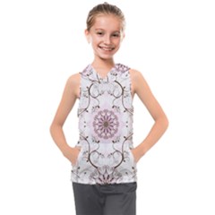 Floral Flora Flower Seamless Pattern Kids  Sleeveless Hoodie by Bedest