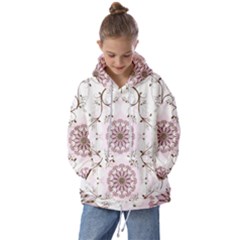 Floral Flora Flower Seamless Pattern Kids  Oversized Hoodie