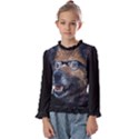 Witty Woof Print Illustration Kids  Frill Detail T-Shirt View1