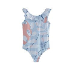 Pattern Plants Leaves Nature Kids  Frill Swimsuit by Bedest