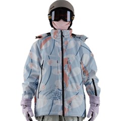 Pattern Plants Leaves Nature Women s Zip Ski And Snowboard Waterproof Breathable Jacket by Bedest