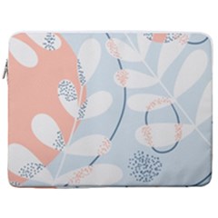 Pattern Plants Leaves Nature 17  Vertical Laptop Sleeve Case With Pocket