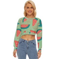 Watermelon Dots Summer Pattern Lightweight Long Sleeve Sweatshirt by Bedest