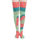 Watermelon Dots Summer Pattern Thigh High Stockings View1