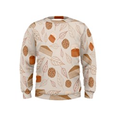 Leaves Cake Cookies Pattern Kids  Sweatshirt