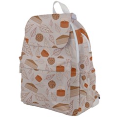 Leaves Cake Cookies Pattern Top Flap Backpack by Bedest