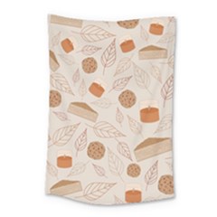 Leaves Cake Cookies Pattern Small Tapestry