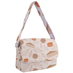 Leaves Cake Cookies Pattern Courier Bag by Bedest