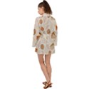 Leaves Cake Cookies Pattern Long Sleeve Kimono View2