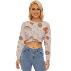 Leaves Cake Cookies Pattern Lightweight Long Sleeve Sweatshirt by Bedest