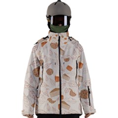 Leaves Cake Cookies Pattern Men s Zip Ski And Snowboard Waterproof Breathable Jacket by Bedest