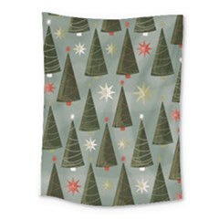 Christmas Trees Pattern Medium Tapestry