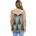 Christmas Trees Pattern Casual Spaghetti Strap Chiffon Top View4