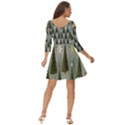 Christmas Trees Pattern Shoulder Cut Out Zip Up Dress View4