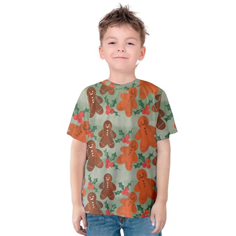 Christmas Cookies Cookie Advent Pattern Kids  Cotton T-shirt by Bedest