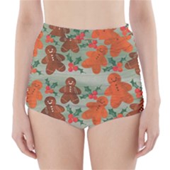 Christmas Cookies Cookie Advent Pattern High-waisted Bikini Bottoms