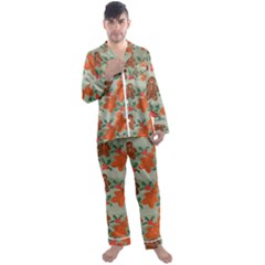 Christmas Cookies Cookie Advent Pattern Men s Long Sleeve Satin Pajamas Set