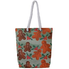 Christmas Cookies Cookie Advent Pattern Full Print Rope Handle Tote (small)