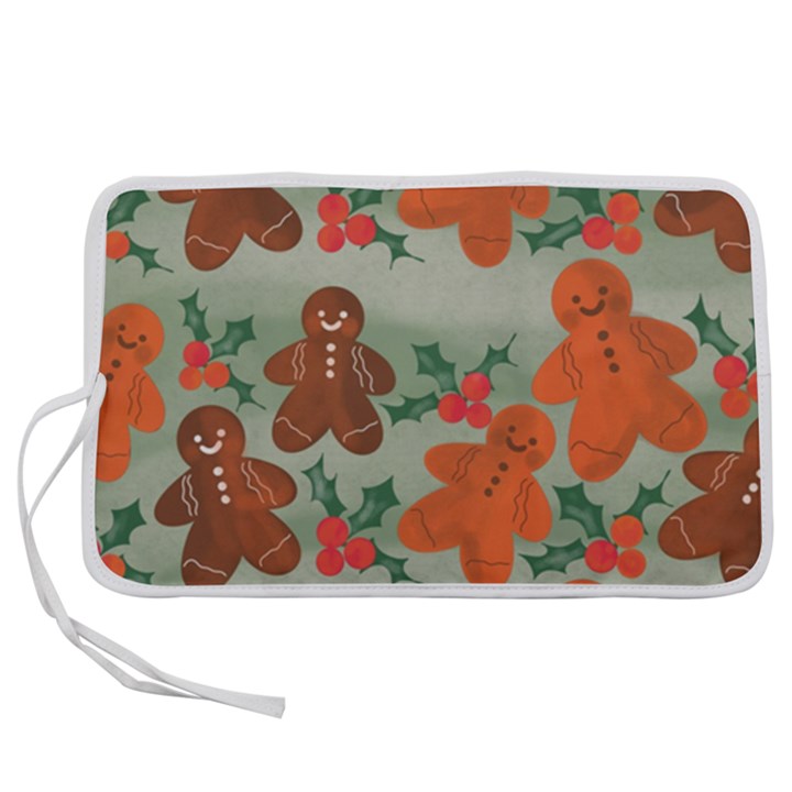 Christmas Cookies Cookie Advent Pattern Pen Storage Case (L)