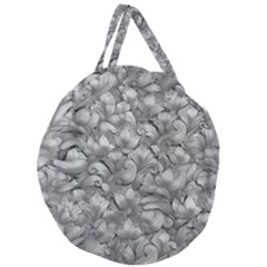 Silver Blossom Elegance Print (ai+human) Giant Round Zipper Tote by dflcprintsclothing