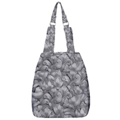 Silver Blossom Elegance Print (ai+human) Center Zip Backpack