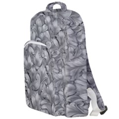 Silver Blossom Elegance Print (ai+human) Double Compartment Backpack by dflcprintsclothing