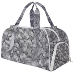 Silver Blossom Elegance Print (ai+human) Burner Gym Duffle Bag by dflcprintsclothing